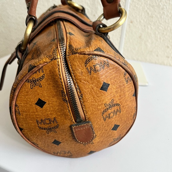 MCM Cognac Visetos Shoulder Bag - Picture 10 of 12